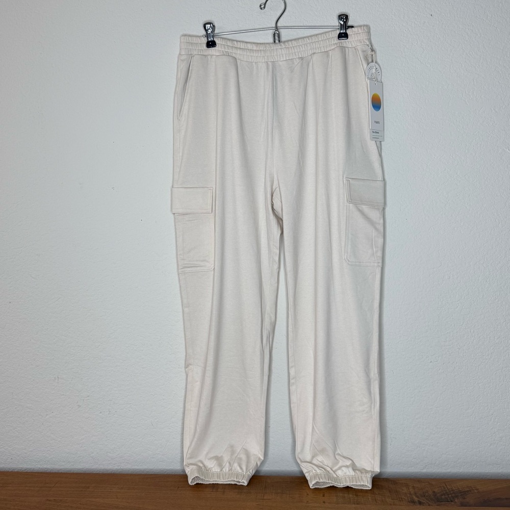 New Vuori Women’s Boyfriend Cargo Jogger Milkweed Heather Size Large VW4062